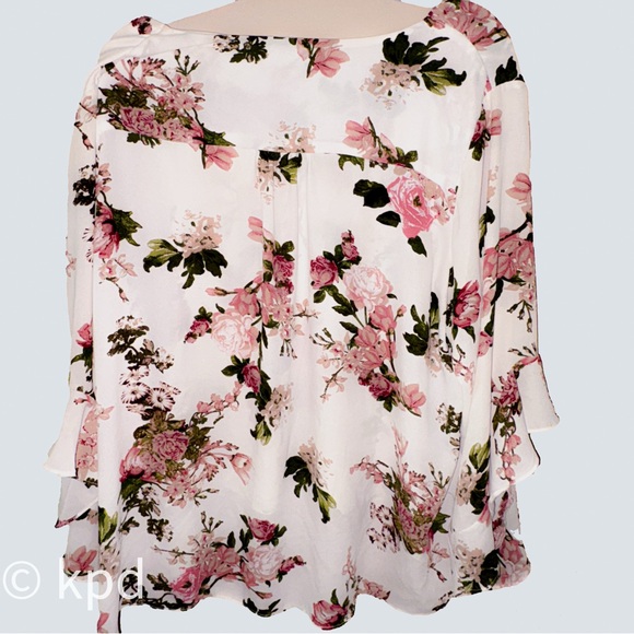 Alfani Flutter Sleeved layered top Sz. 2X - Picture 6 of 7